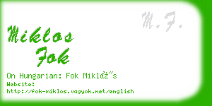 miklos fok business card